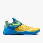 کتونی نایک کی دی ۴ Scoring Title با رنگ‌بندی زرد و آبی سلطنتی