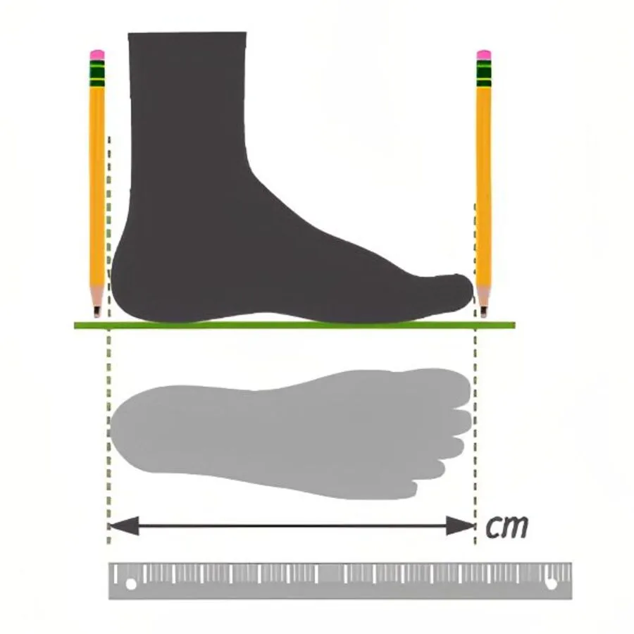 گیری سایز پا